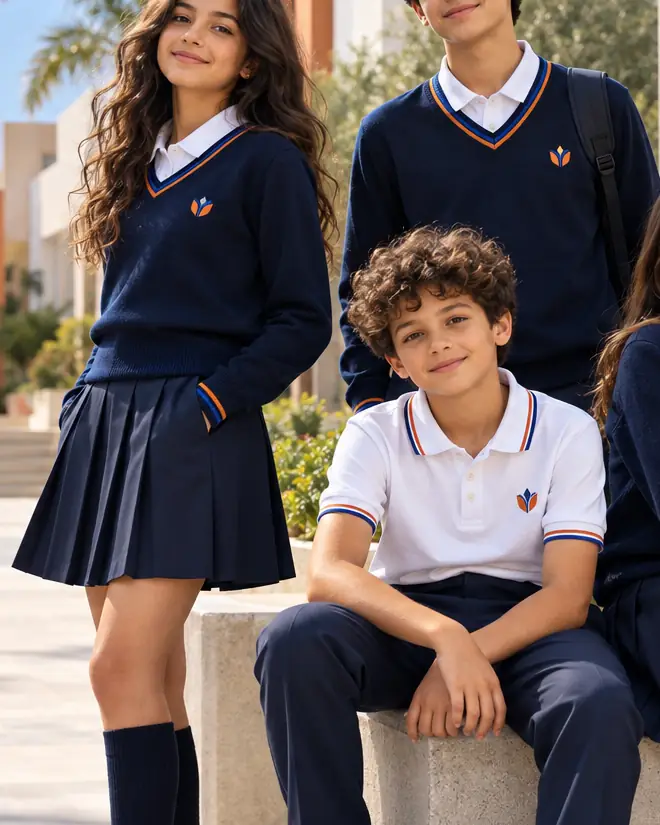 Pulls, gilets et vestes portés par des élèves